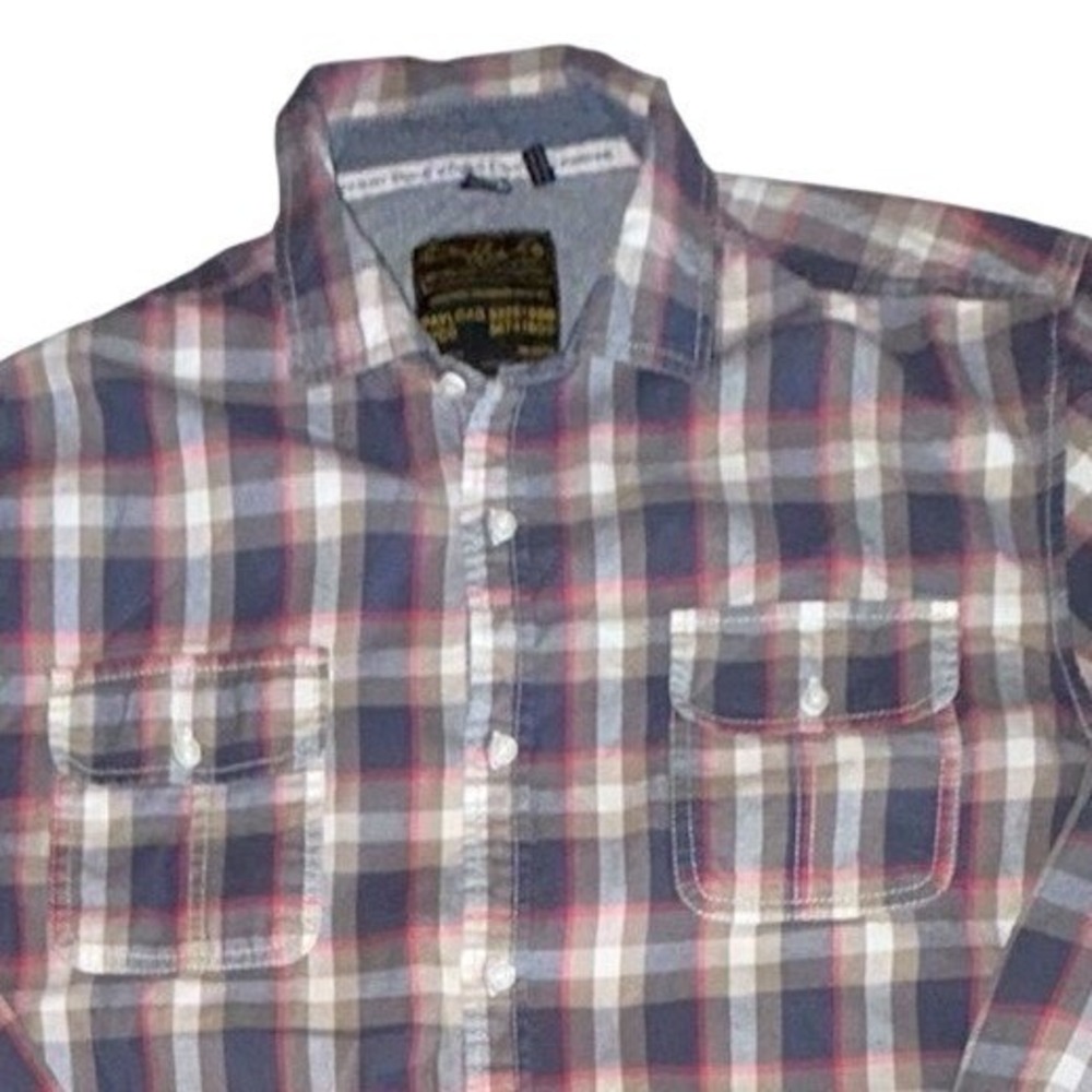 Buffalo David Bitton Mens 2XL Plaid Flannel Shirt Long Sleeve Workwear Rugged